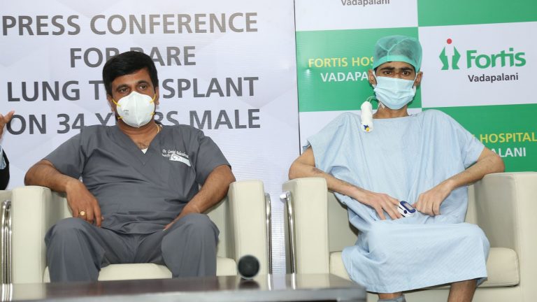 Successful and Rare Lung Transplant gives a new lease of life to 34-year-old patient at Fortis Vadapalani