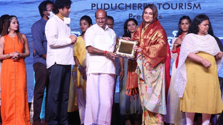 Apsara Reddy and Puducherry Tourism presented a massive fashion show in Puducherry Seagulls Beach. The show featured women achievers from Tamil Nadu and Puducherry and also included transgender models.