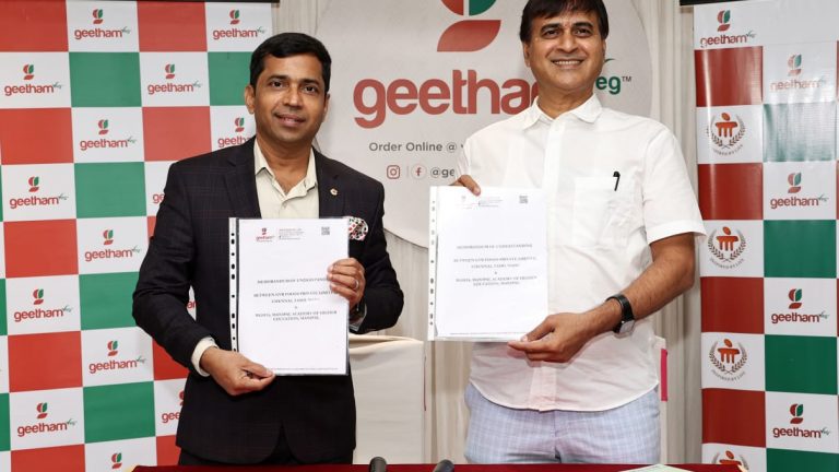 Geetham Veg’s GVR Foods Joins Hands with Manipal University’s Hotel Management School for Training Collaboration