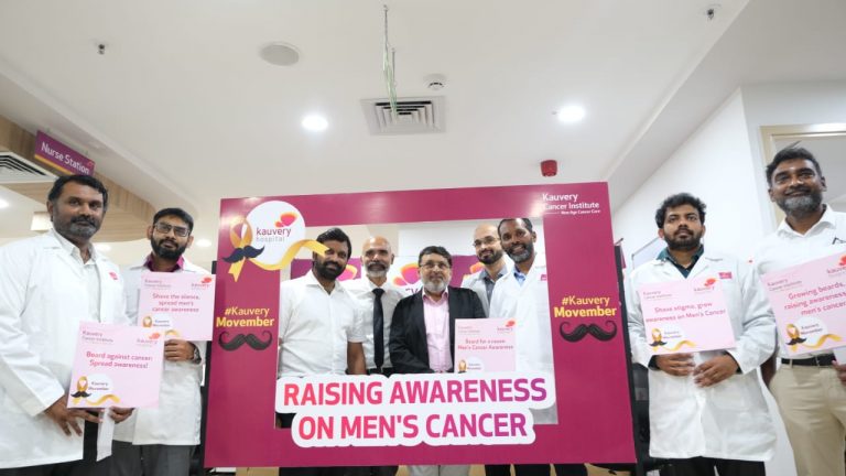 Kauvery Cancer Institute Doctors Unite for “No Shave November” to Spotlight Men’s Cancer Awareness