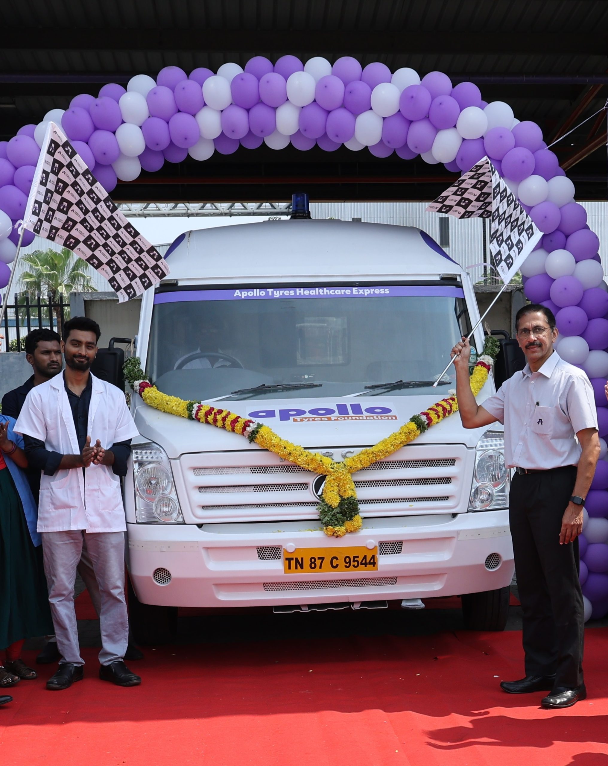 MMU Flag Off by C Thomas Mathew, Unit Head, Chennai Plant, Apollo Tyres Ltd